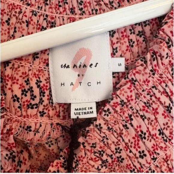 The Nines by Hatch Smock Neck Mini Ditsy Floral Top Maternity Large - Picture 4 of 7